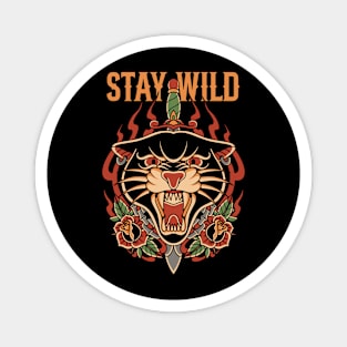 STAY WILD tattoo flash Magnet